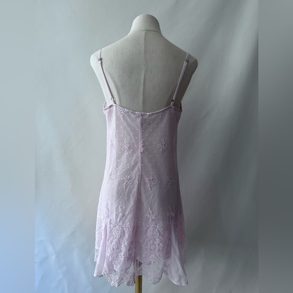 Flora Light Pink Lace Overlay Embroidered Appliqué Chemise Lingerie - Picture 7 of 13
